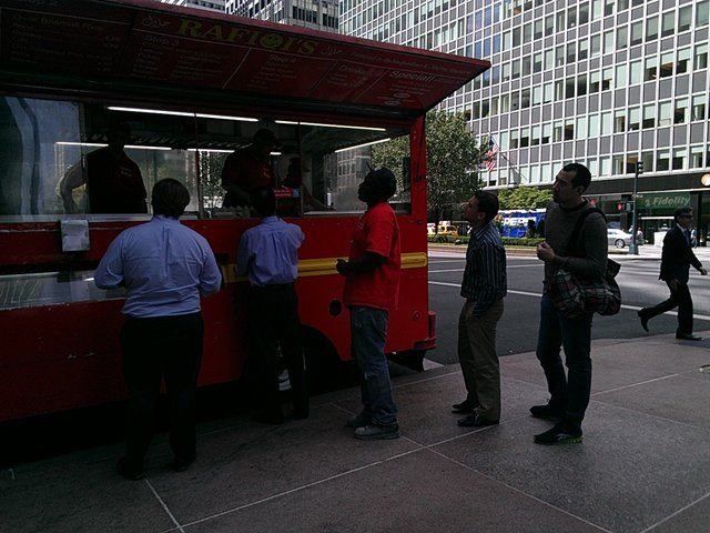 Food Truck with people